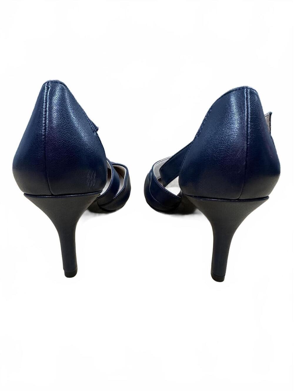 LifeStride Navy Blue Pointed Toe Slingback Heels Y2K Glam - Picture 5 of 8